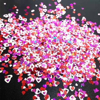 Día de San Valentín Glitter Formas y poliéster en forma para modelos calientes ecológicos en el Ramadán Graduation School Día del Padre