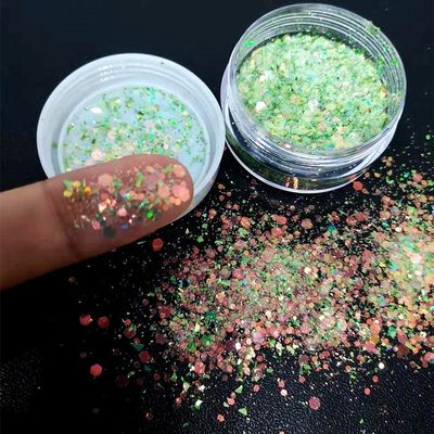 Glitter de cuerpo mezclado de resina Glittering Bling círculo abierto en forma de arte de uñas artesanía en el Ramadán Graduación Día de San Valentín