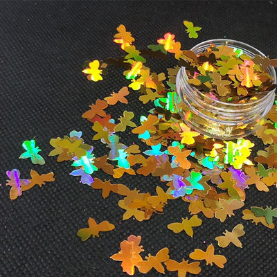 Oportunidad del Año Chino 15mm Oro Holográfico Brillo de abeja de miel para tumbler Selección de abejas de vidrio personalizado único