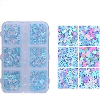 Añadir brillo a sus fiestas de decoración con 6 caja de PVC Sequins Star Heart Número de luna y forma de elefante tamaño 3mm