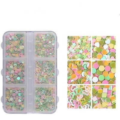 Añadir brillo a sus fiestas de decoración con 6 caja de PVC Sequins Star Heart Número de luna y forma de elefante tamaño 3mm