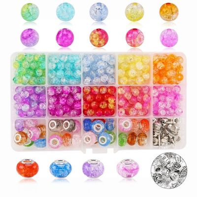 Perlas de arcilla de polímero Ronda plana en forma redonda para joyería de bricolaje Kit de fabricación de joyas Loops hechos a mano Brazaletes collar Orecillos