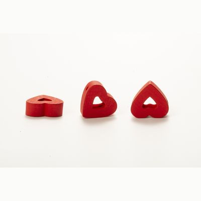 Europa Característica regional de San Valentín Cuentas de madera corazón abierto Bohemia Vintage Brazalete de cuentas de madera para bricolaje Mujeres Cuentas de niña