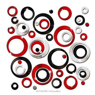 Decoraciones para el hogar. Regalos Acrílico circular pegatinas de pared de espejo tridimensional para sala de estar dormitorio TV Pared de fondo