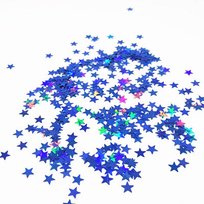 Estrellas de poliéster en forma de brillo Muestras gratuitas de estrellas en forma de estrella de 4 mm