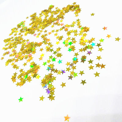 Estrellas de poliéster en forma de brillo Muestras gratuitas de estrellas en forma de estrella de 4 mm