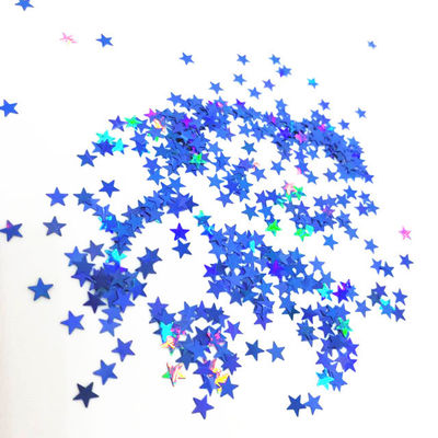 Estrellas de poliéster en forma de brillo Muestras gratuitas de estrellas en forma de estrella de 4 mm