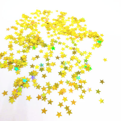 Estrellas de poliéster en forma de brillo Muestras gratuitas de estrellas en forma de estrella de 4 mm