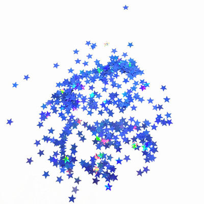 Estrellas de poliéster en forma de brillo Muestras gratuitas de estrellas en forma de estrella de 4 mm