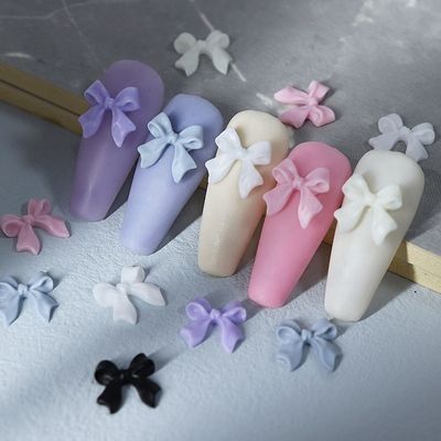 Decoración navideña 30 Accesorios de arte de uñas de resina de arco en caja con cinta negra Adhesivos de arte de uñas impresos japoneses y coreanos