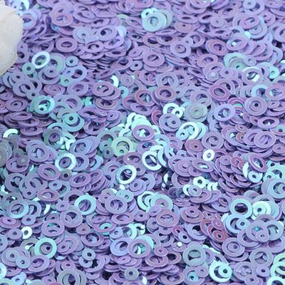 Método de impresión de 1 color Sequins de círculo brillante con ventaja de círculo abierto
