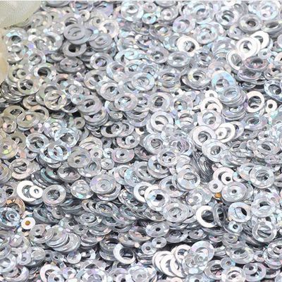 Método de impresión de 1 color Sequins de círculo brillante con ventaja de círculo abierto