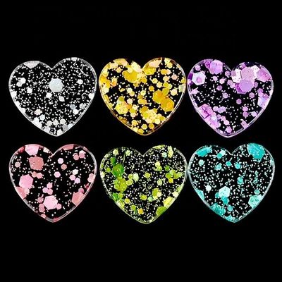 Accesorios de bricolaje para fundas de teléfono Resina de brillo en 3D Amor corazón alfiler de pelo cuerda de pelo Arte tema ángel modelo de vidrio fuente artesanía