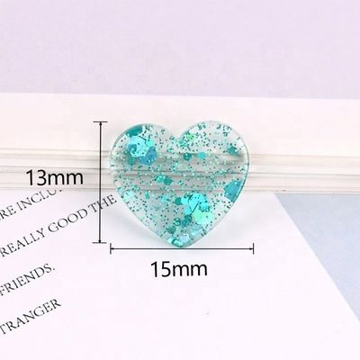 Accesorios de bricolaje para fundas de teléfono Resina de brillo en 3D Amor corazón alfiler de pelo cuerda de pelo Arte tema ángel modelo de vidrio fuente artesanía