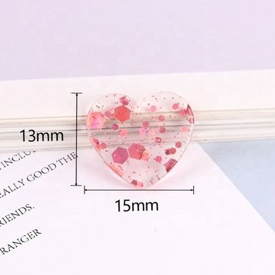 Accesorios de bricolaje para fundas de teléfono Resina de brillo en 3D Amor corazón alfiler de pelo cuerda de pelo Arte tema ángel modelo de vidrio fuente artesanía