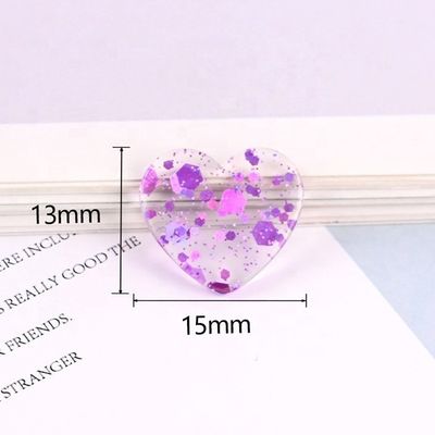 Accesorios de bricolaje para fundas de teléfono Resina de brillo en 3D Amor corazón alfiler de pelo cuerda de pelo Arte tema ángel modelo de vidrio fuente artesanía