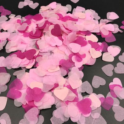 Haz que tu fiesta de vacaciones se destaque con confeti de papel de tejido cardíaco en colores personalizados