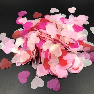 Haz que tu fiesta de vacaciones se destaque con confeti de papel de tejido cardíaco en colores personalizados