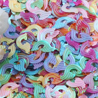 Piezas fluorescentes seccionadas de ola de mar de 18 mm, objetos y adornos de bolas de vidrio, accesorios para bricolaje