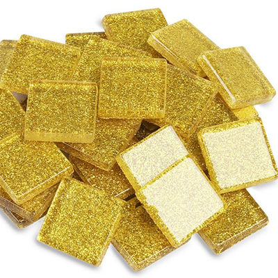 1 Método de impresión a color 2024 Mini Kit 2x2cm Aspecto mosaico azulejos de vidrio Glitter Chips DIY mosaico cuadrado Kit de decoración / artesanía