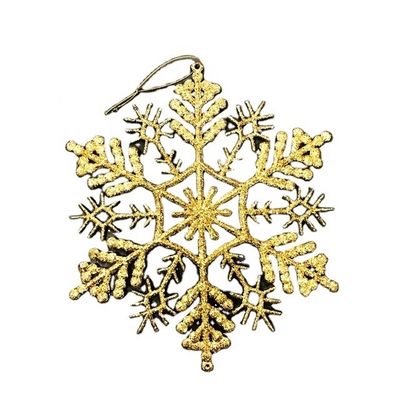28CM 35CM Copos de nieve de Navidad Ornamentos en forma de brillo Decoraciones colgantes para exteriores y vacaciones Decoración ecológica