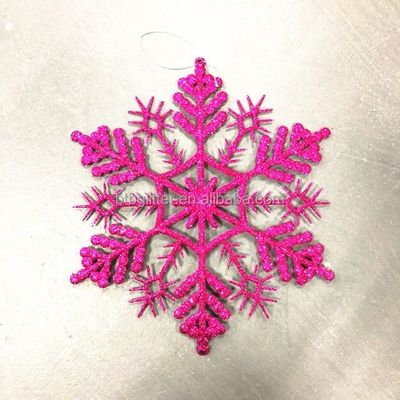 28CM 35CM Copos de nieve de Navidad Ornamentos en forma de brillo Decoraciones colgantes para exteriores y vacaciones Decoración ecológica