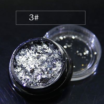 Manicura japonesa de papel ultra delgado de polvo de platino láser brillante de las uñas para un diseño lujoso y llamativo