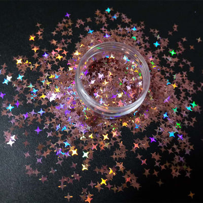 Fiestas Holográfico Brillo Cruz Estrella Formas de poliéster para la escuela Día de San Valentín Diwali Día del Padre Acción de Gracias