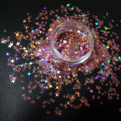 Fiestas Holográfico Brillo Cruz Estrella Formas de poliéster para la escuela Día de San Valentín Diwali Día del Padre Acción de Gracias