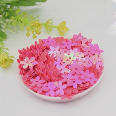 Agregue un poco de brillo a su graduación con la flor de secuena 3D Sesquins sueltos suministros de decoración de Navidad
