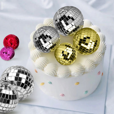Decoración de la sala de luz Mini Disco Ornamentos de bolas de reflejo Decoración de bolas de espejo reflejo para la fiesta de discoteca