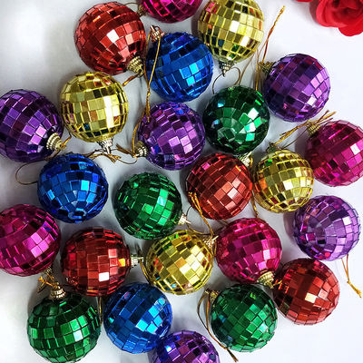 Decoración de la sala de luz Mini Disco Ornamentos de bolas de reflejo Decoración de bolas de espejo reflejo para la fiesta de discoteca