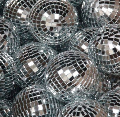 Decoración de la sala de luz Mini Disco Ornamentos de bolas de reflejo Decoración de bolas de espejo reflejo para la fiesta de discoteca