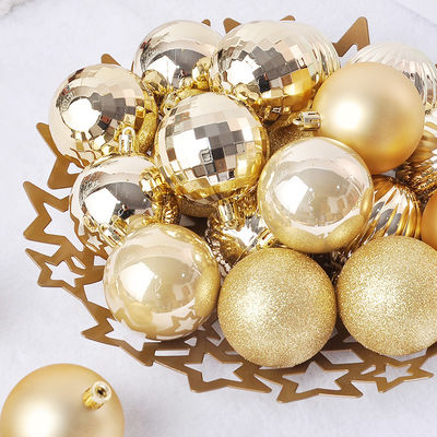 Decoración de festivales Seleccionar 36 PCS Ornamentos de bolas de Navidad a prueba de roturas Conjunto para Navidad Fiestas de corona Decoraciones de fiesta