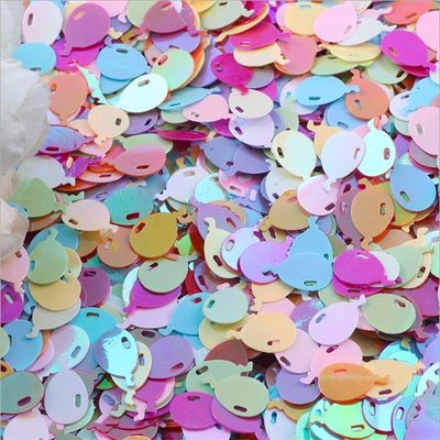 Balones de paletas metálicas de 10 mm de forma de globo de 12 pulgadas Paletas de brillo para productos de belleza para uñas