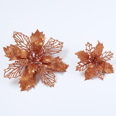 16CM Plastic Simulación Flor Decorativa Coronilla de Navidad Perfecto para bricolaje Decoraciones de Fiestas de Navidad colgantes