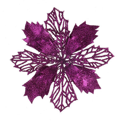 16CM Plastic Simulación Flor Decorativa Coronilla de Navidad Perfecto para bricolaje Decoraciones de Fiestas de Navidad colgantes