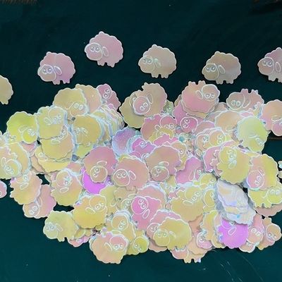 Sequin forma gran oveja brillo vestido de perla decoración del festival conjunto de 1 kg bolsas empaquetadas para el día del padre y el Día de Acción de Gracias