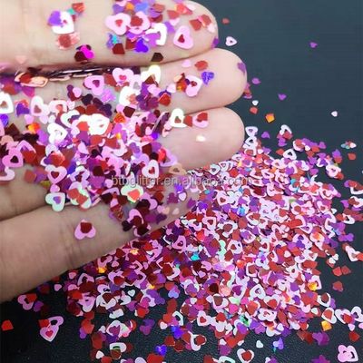 Día de San Valentín Glitter Formas y poliéster en forma para modelos calientes ecológicos en el Ramadán Graduation School Día del Padre