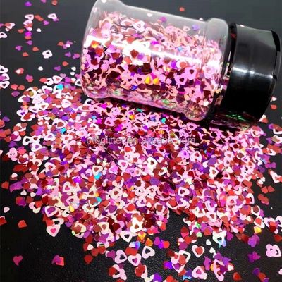 Día de San Valentín Glitter Formas y poliéster en forma para modelos calientes ecológicos en el Ramadán Graduation School Día del Padre