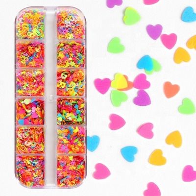 Excelente efecto de arte de uñas Sequins uñas forma de océano Brillo para Mickey m Tumbler Disne Neón en forma de brillo rosa suministros de uñas