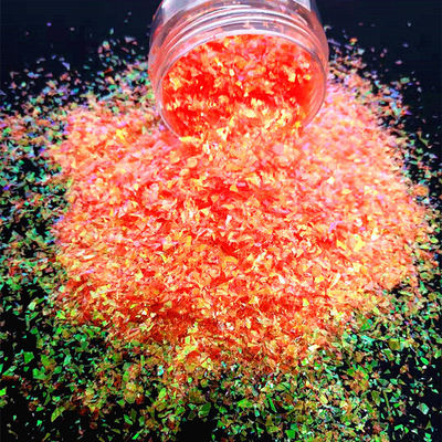Excelente efecto de arte de uñas Glitter Flakes Orange Glitter añade brillo a su artesanía