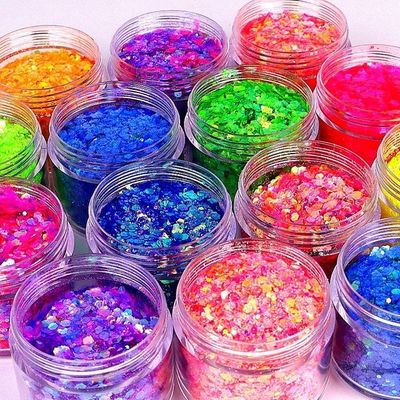 Glittering Bling Circulo abierto en forma de brillo cosmético para uñas Cara maquillaje corporal Oportunidad Fiesta de bodas Decoración del hogar