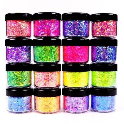 Glittering Bling Circulo abierto en forma de brillo cosmético para uñas Cara maquillaje corporal Oportunidad Fiesta de bodas Decoración del hogar