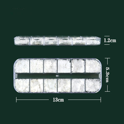 Brillo personalizado en forma de corazón Brillo de uñas con forma de luz blanca Brillo usando el ritual de invierno granate piedra salada Un must-have para el Día de la Tierra