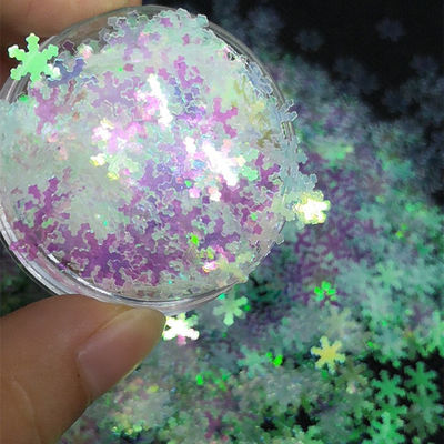 Colgante de botella de vidrio de 3 mm de resina Star para las vacaciones de invierno Brillo de Navidad Forma de nieve Poliéster Nail Art Regalos Cajas a granel
