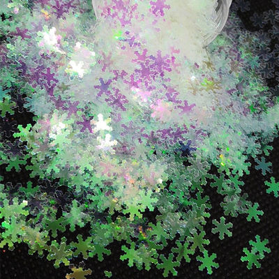 Colgante de botella de vidrio de 3 mm de resina Star para las vacaciones de invierno Brillo de Navidad Forma de nieve Poliéster Nail Art Regalos Cajas a granel