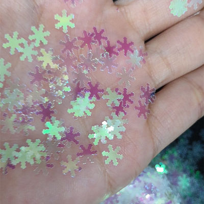 Colgante de botella de vidrio de 3 mm de resina Star para las vacaciones de invierno Brillo de Navidad Forma de nieve Poliéster Nail Art Regalos Cajas a granel