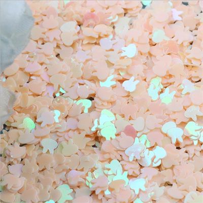 Animales de compañía Feliz Año Nuevo Pascua Sequined 4mm Conejo Cabeza de Pelota Stuffers y Ornamentación mano DIY Accesorios Piezas fluorescentes de vidrio