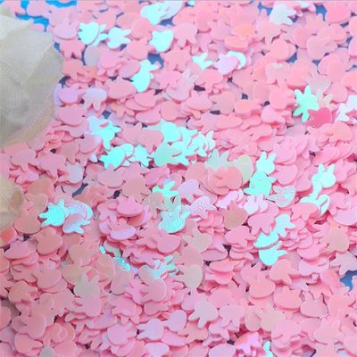 Animales de compañía Feliz Año Nuevo Pascua Sequined 4mm Conejo Cabeza de Pelota Stuffers y Ornamentación mano DIY Accesorios Piezas fluorescentes de vidrio